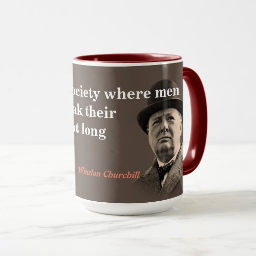 Winston Churchill Quote On Free Speech Mug