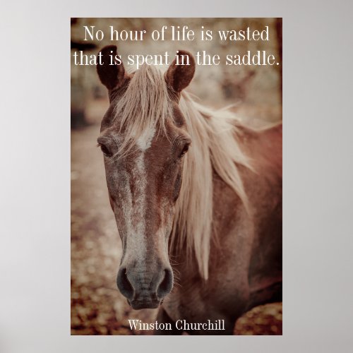 Winston Churchill Quote on Horses Wall Art