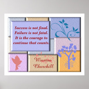 Winston Churchill quote -poster Poster