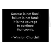 Winston Churchill Quote; Success (Front Horizontal)