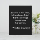 Winston Churchill Quote; Success (Standing Front)