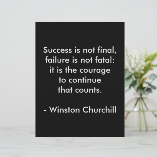 Winston Churchill Quote; Success (Standing Front)