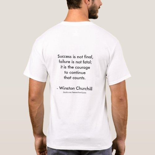 Winston Churchill Quote Success 20 T_Shirt