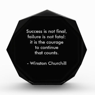 Winston Churchill Quote; Success Award