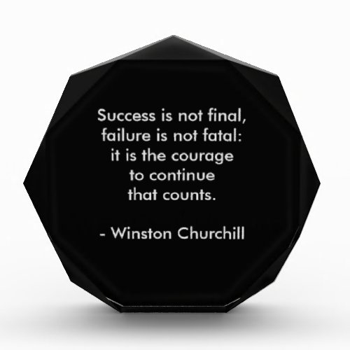 Winston Churchill Quote Success Award