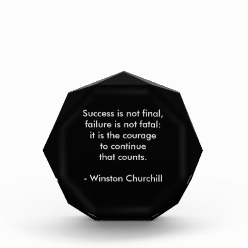 Winston Churchill Quote Success Award