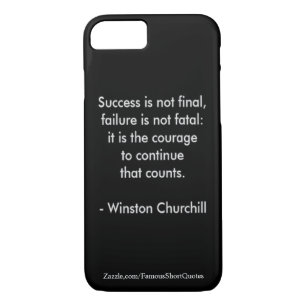 Winston Churchill Quote; Success iPhone 8/7 Case