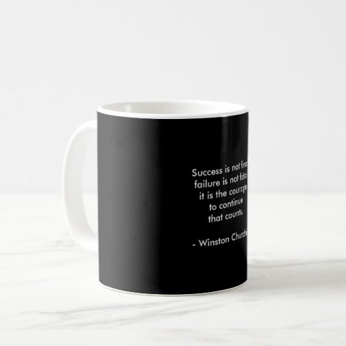 Winston Churchill Quote Success Coffee Mug