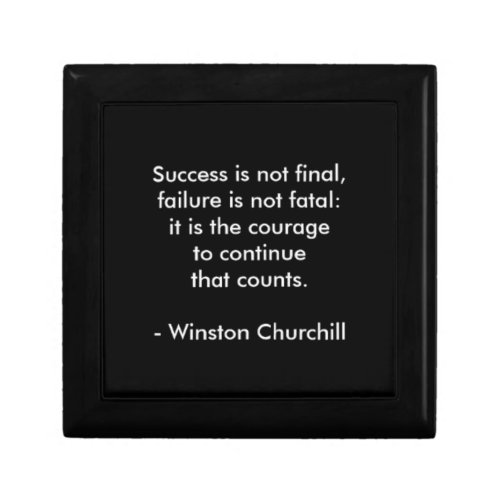 Winston Churchill Quote Success Gift Box