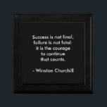 Winston Churchill Quote; Success Gift Box<br><div class="desc">Winston Churchill Quote; Success. Success is not final. Failure is not fatal; It is the courage to continue that counts.</div>