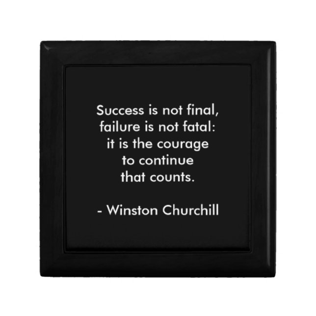 Winston Churchill Quote; Success Gift Box (Front)
