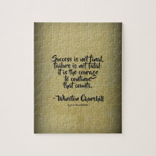 Winston Churchill Quote; Success Jigsaw Puzzle