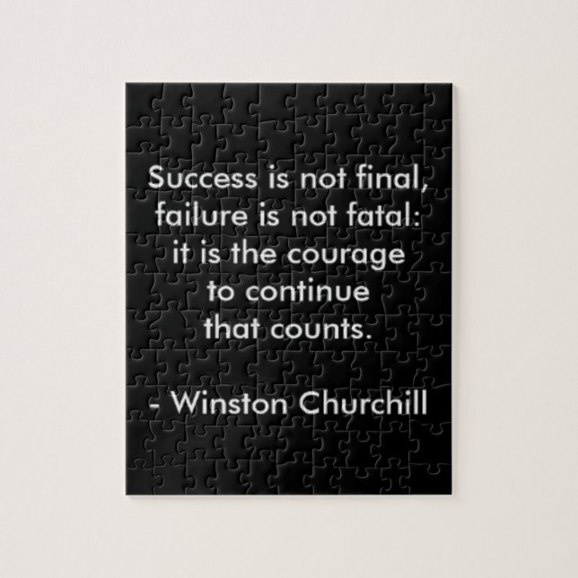 Winston Churchill Quote; Success Jigsaw Puzzle (Vertical)