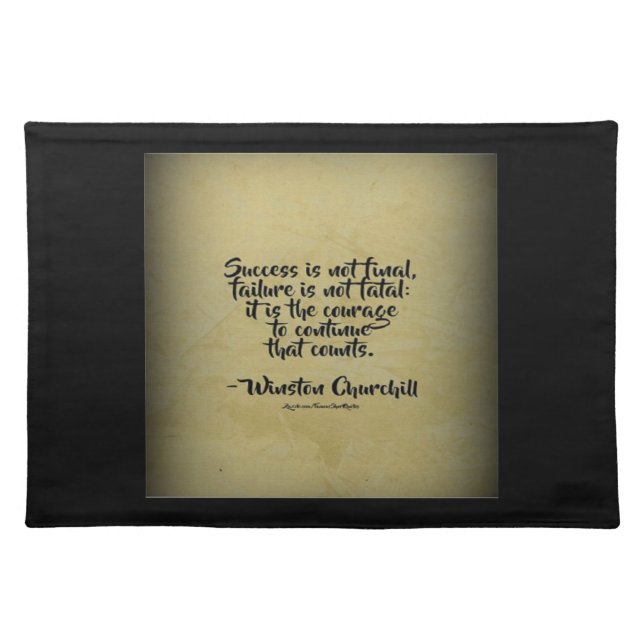 Winston Churchill Quote; Success Placemat (Front)