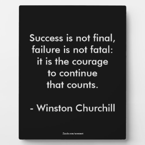 Winston Churchill Quote Success Plaque