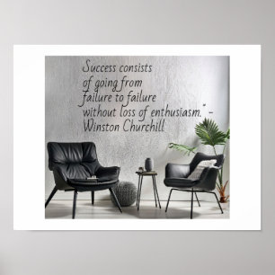 Winston Churchill quote Success Poster