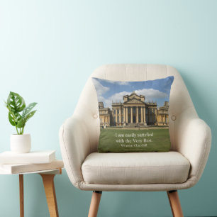 Winston Churchill Quote; The Very Best, Blenheim Throw Pillow