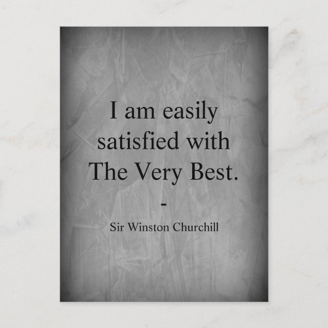 Winston Churchill Quote; The Very Best Postcard (Front)