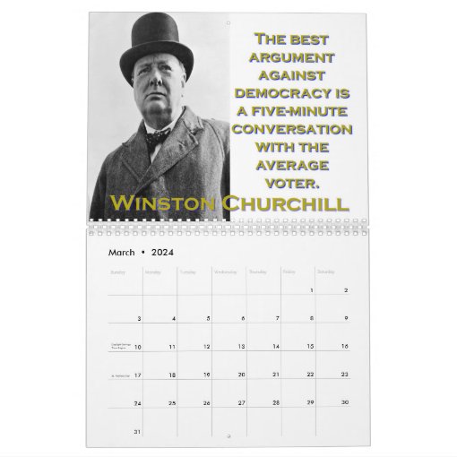 Winston Churchill Quotes Calendar Zazzle