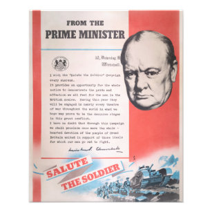 Winston Churchill, Reprint of British WW2 poster