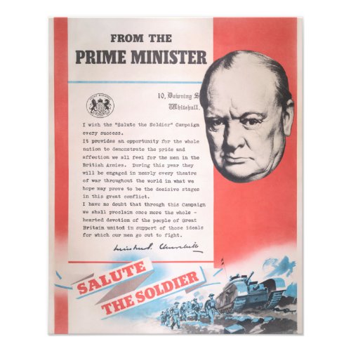 Winston Churchill Reprint of British WW2 poster