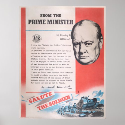 Winston Churchill Reprint of British WW2 poster