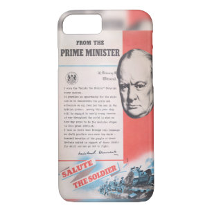 Winston Churchill, Reprint of British WW2 poster iPhone 8/7 Case