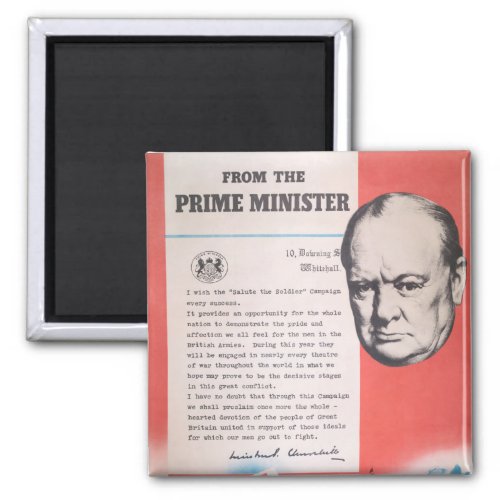 Winston Churchill Reprint of British WW2 poster Magnet