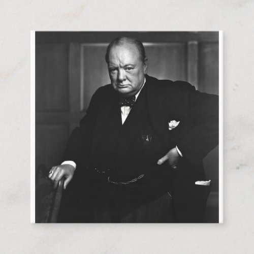 Winston Churchill Square Business Card