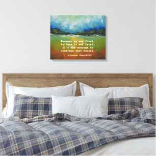 Winston Churchill Success Quote Canvas Print