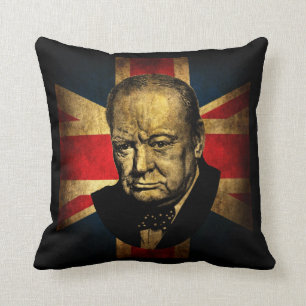 Winston Churchill Throw Pillow
