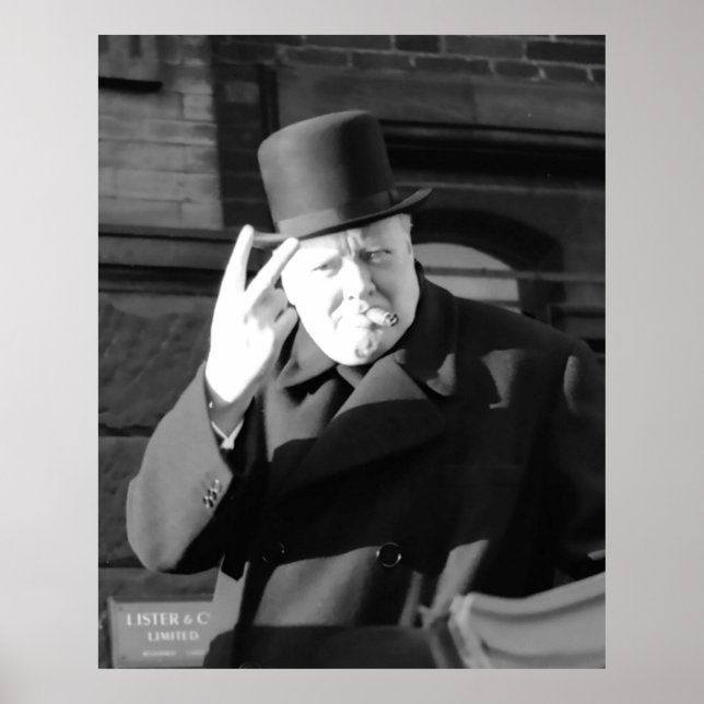 Winston Churchill V Day V Sign 1945 (Front)