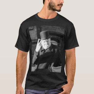Winston Churchill V Day V Sign 1945 Poster T-Shirt