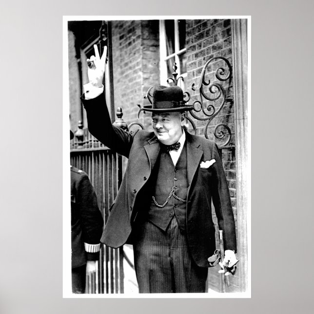 Winston Churchill, V for Victory Poster (Front)