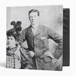 Winston Churchill with his mother 2 3 Ring Binder