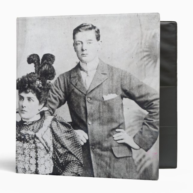 Winston Churchill with his mother 2 3 Ring Binder (Front/Inside)