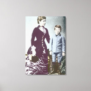 Winston Churchill with his mother 2 Canvas Print