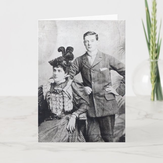 Winston Churchill with his mother 2 Card (Front)