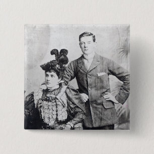 Winston Churchill with his mother 2 Pinback Button