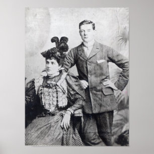 Winston Churchill with his mother 2 Poster