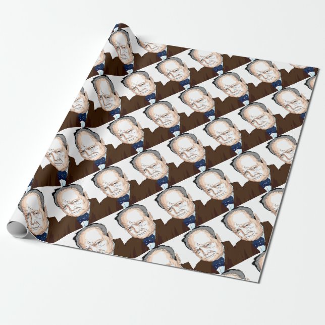 Winston Churchill Wrapping Paper (Unrolled)