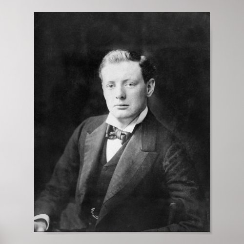 Winston Churchill Young Poster