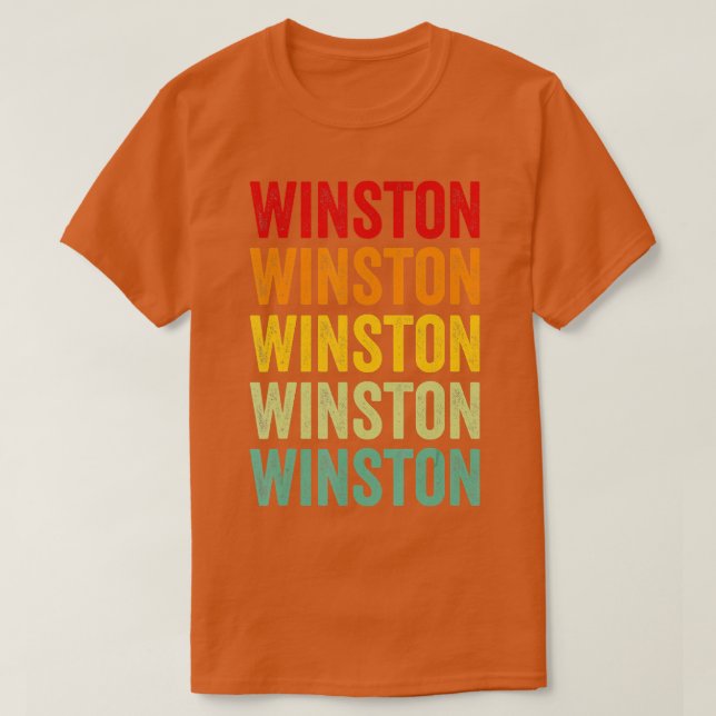 Winston County Mississippi Rainbow Text Design  T-Shirt (Design Front)