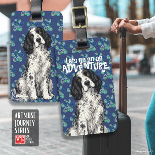 WINSTON English Setter • ArtMuse Journey Series Luggage Tag