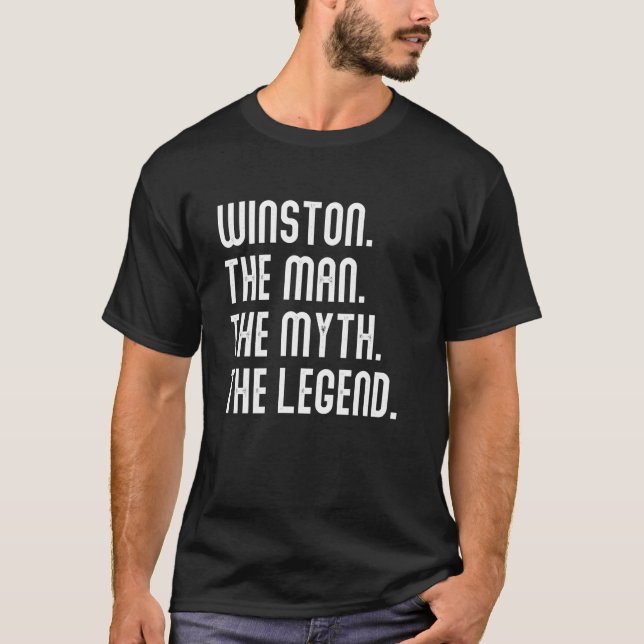Winston Man Myth Legend Shirt Gifts For Mens Funny (Front)