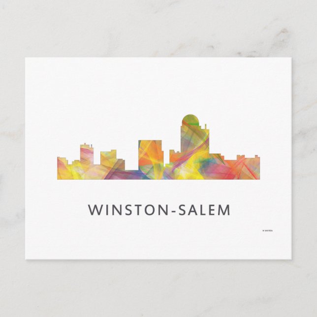 WINSTON - SALEM, NTH CAROLINA SKYLINE - POSTCARD (Front)