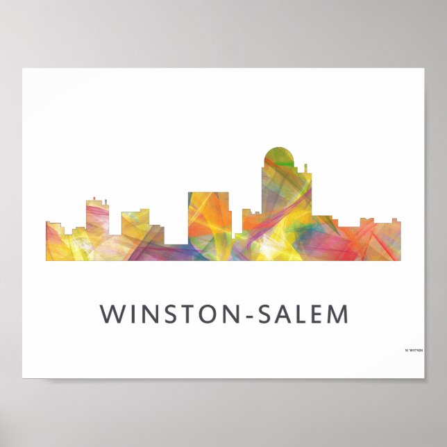 WINSTON - SALEM, NTH CAROLINA SKYLINE - POSTER (Front)