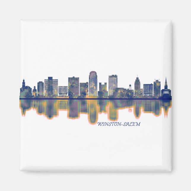 Winston-Salem Skyline Magnet (Front)