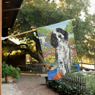 WINSTON the English Setter House Flag