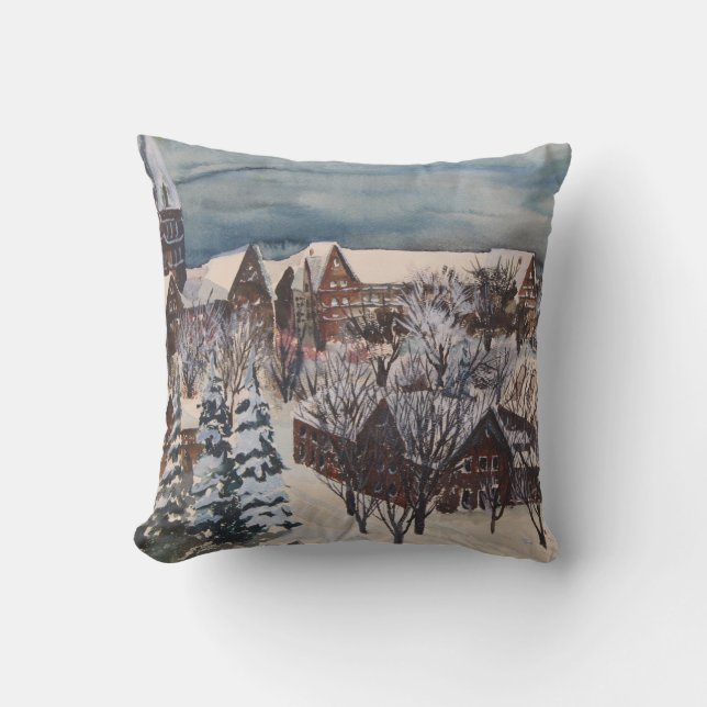 ''Winter 1968'' Throw Pillow (Front)